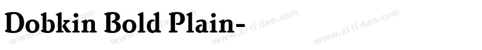 Dobkin Bold Plain字体转换